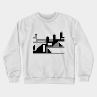 Simple Castle in Black and White Crewneck Sweatshirt